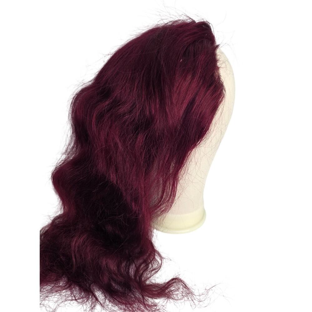 Brazilian Virgin Human Hair Body Wave 4x4 Transparent Lace Closure 20" Cherry